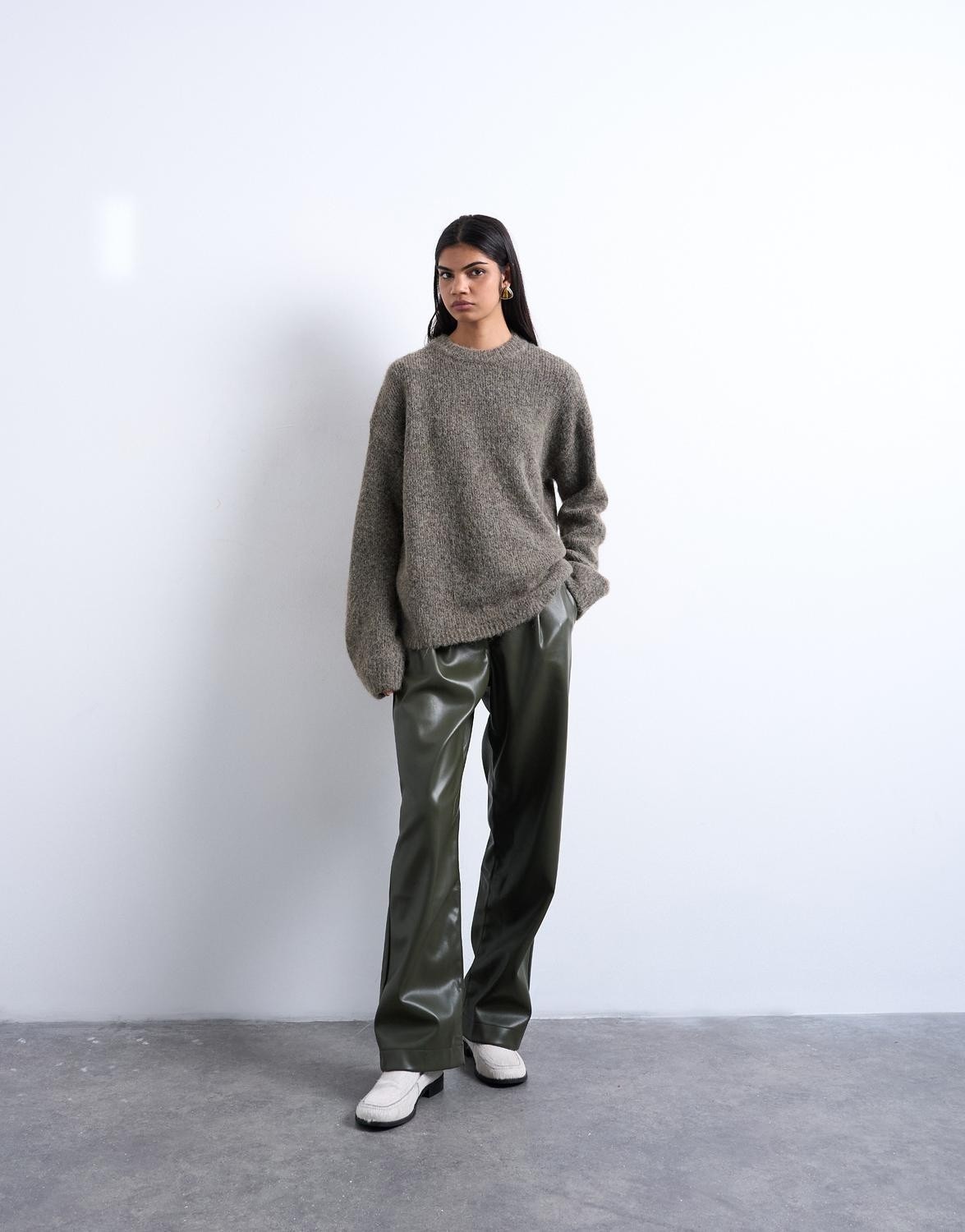Tskille Boxy Crew Knit Pullover Tskille Boxy Crew Knit Pullover
