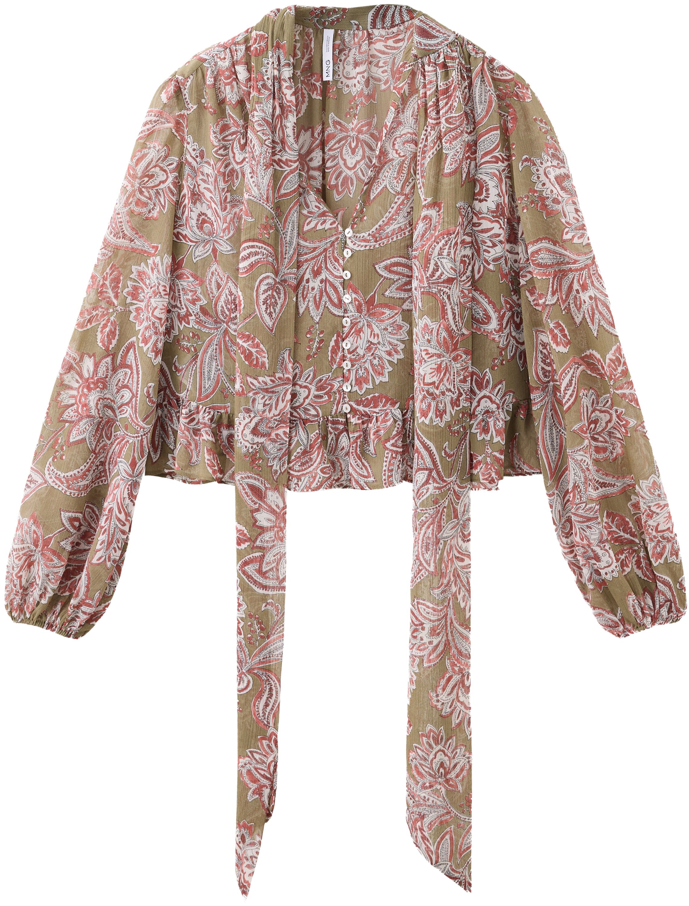 Floral tie Blouse