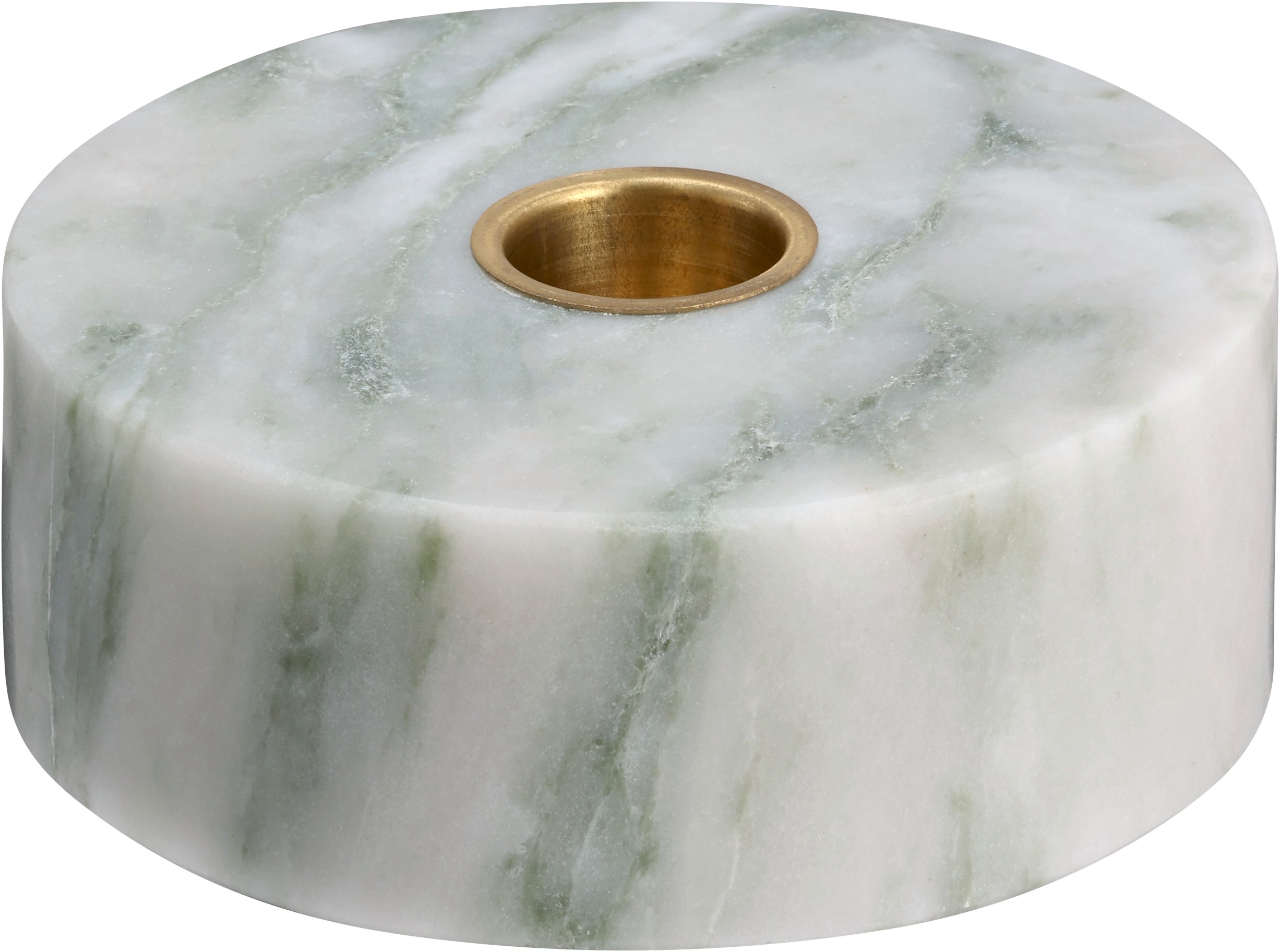 Marble Base Candleholder, Light Green, 3,5x10 cm