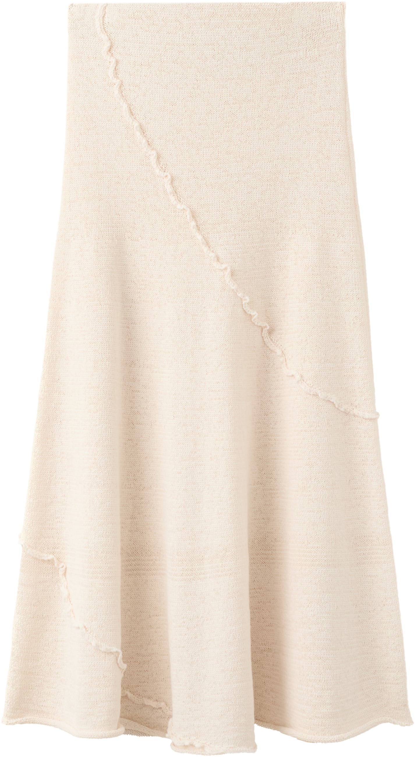 Ribbed Skirt With Wavy Stitching de