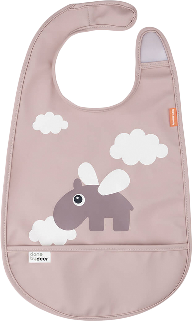 Billede af Hagesmæk M/velcro Happy Clouds Pudder