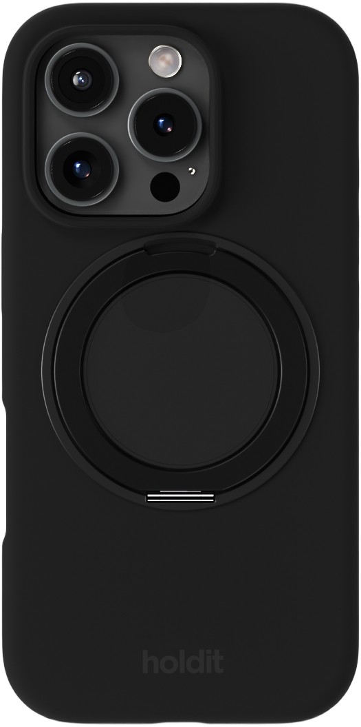 Silicone Stand Case Iphone 16 Pro Black