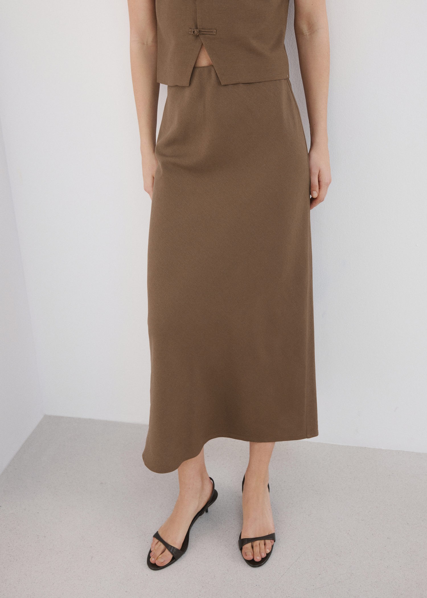 Linenblend Straight Skirt - Køb til DKK 299 - Spar 25%