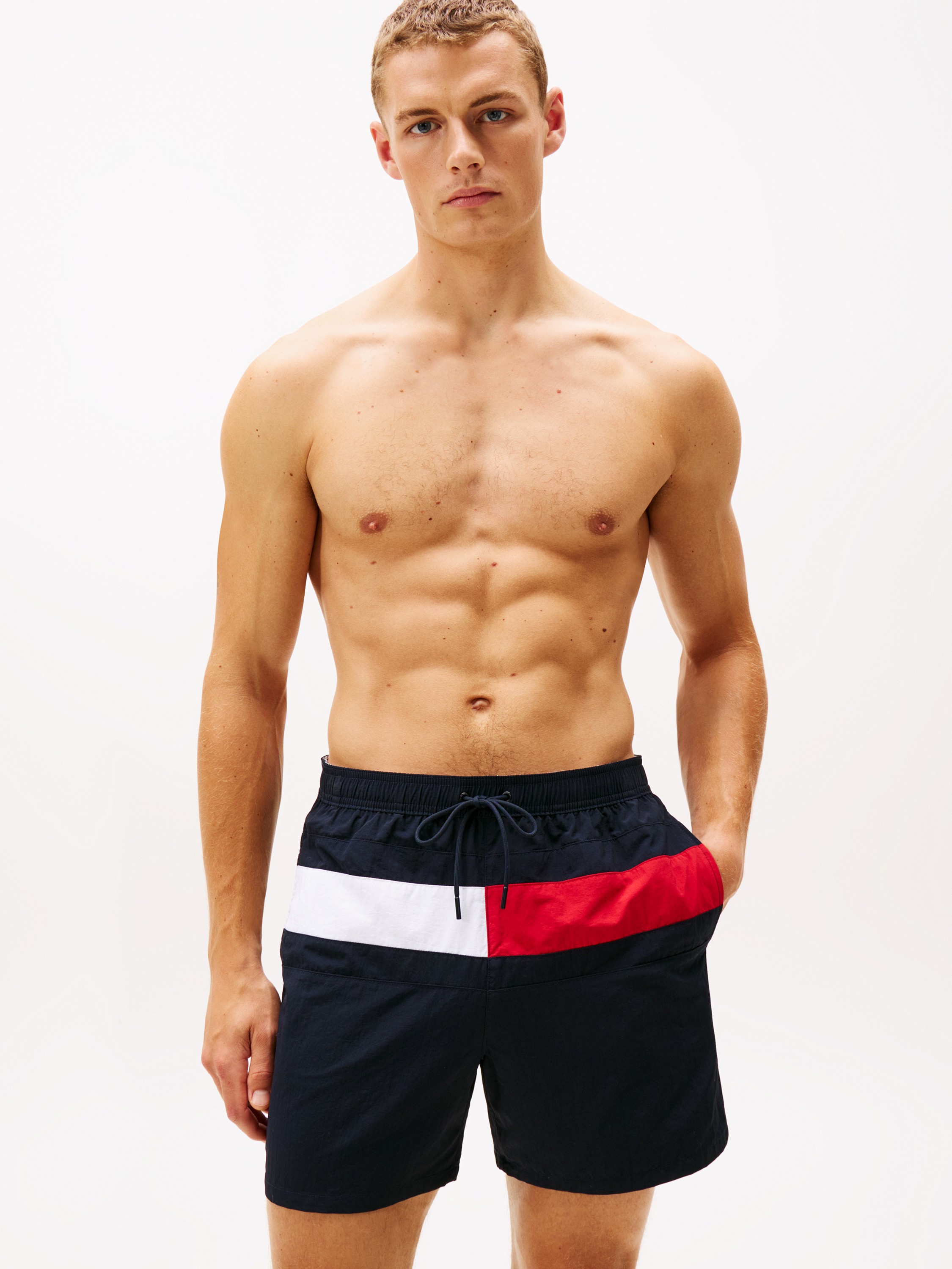 Classic Colourblocked Mid Length Swim Shorts