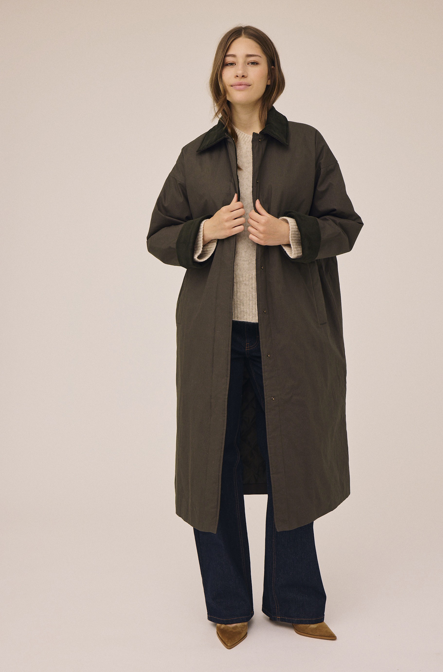 Emmy 1 Coat With Corduroy Detail GRS