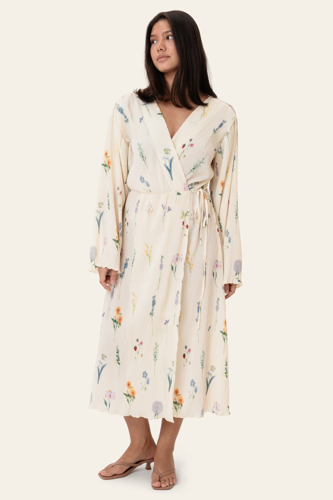 Ofeliaic Long Wrap Dress Off Whit