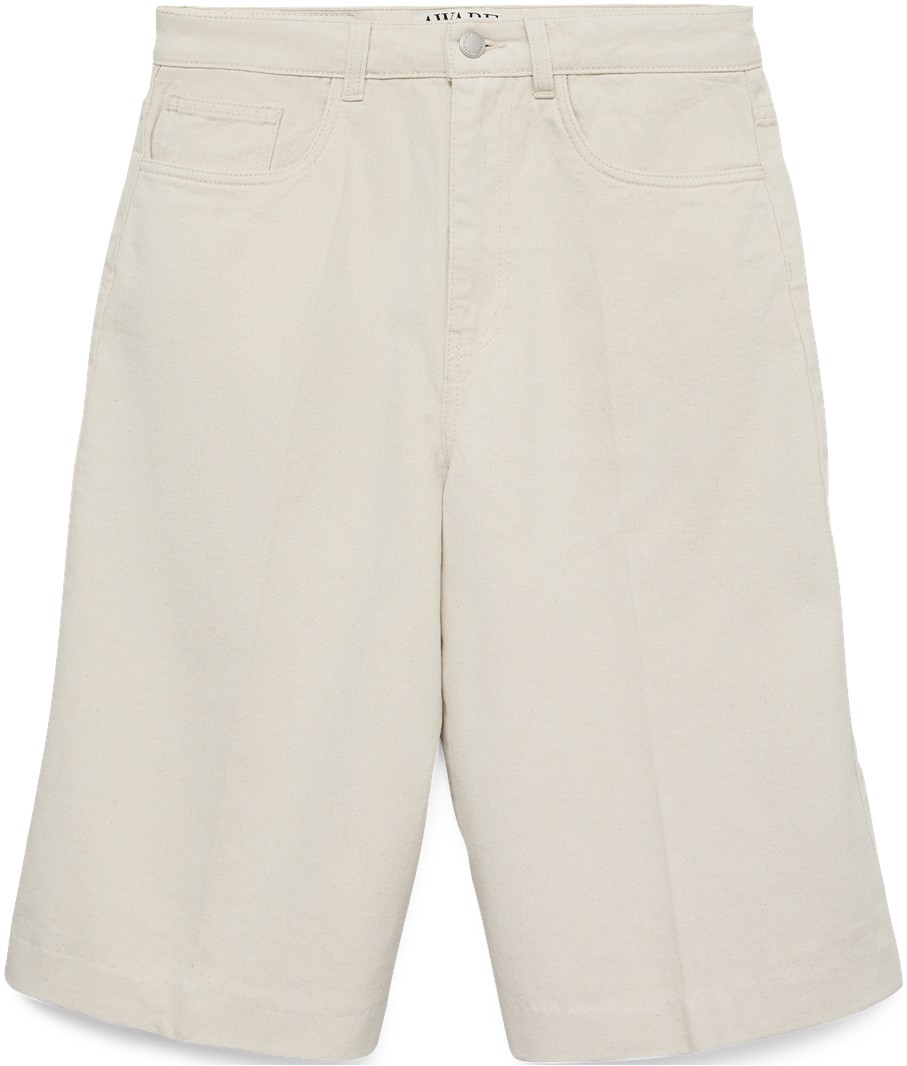 Awelis HR Ecru Denim Shorts