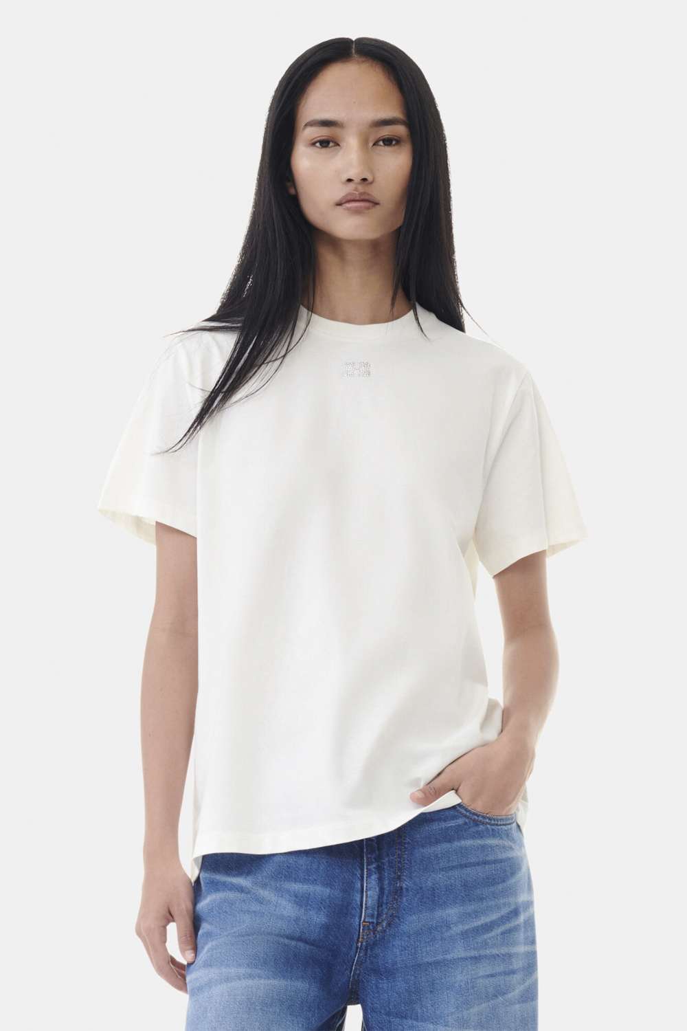 Billede af Basic Jersey Rhinestone Relaxed Ts