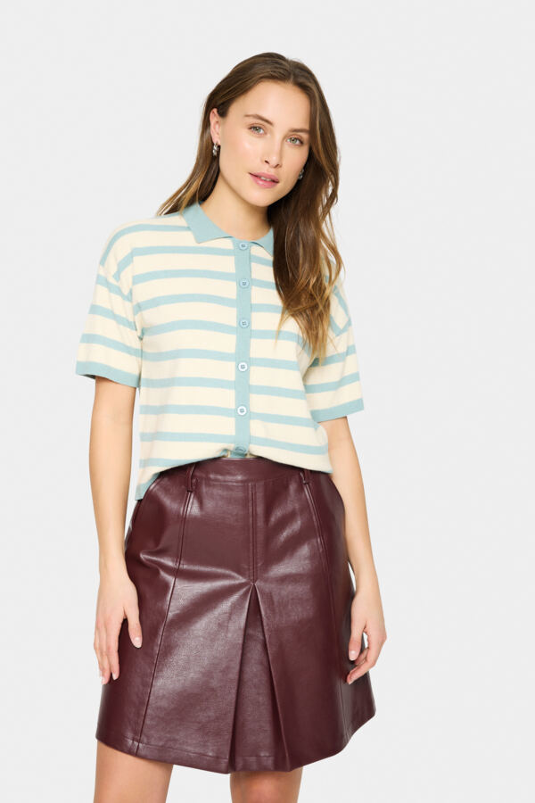 Likamsz Striped Polo Cardigan Likamsz Striped Polo Cardigan