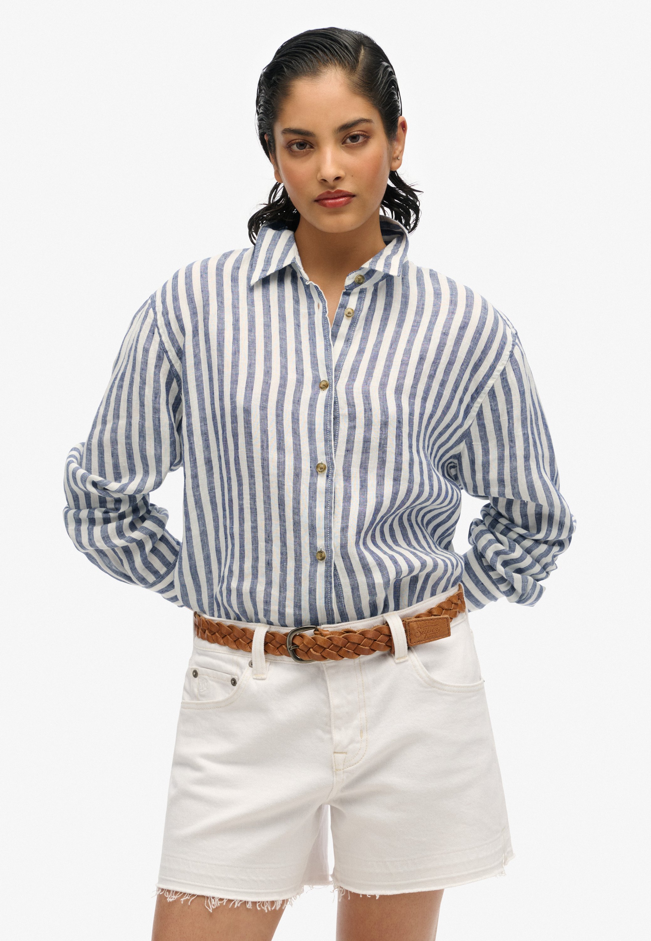Casual Linen Boyfriend Shirt