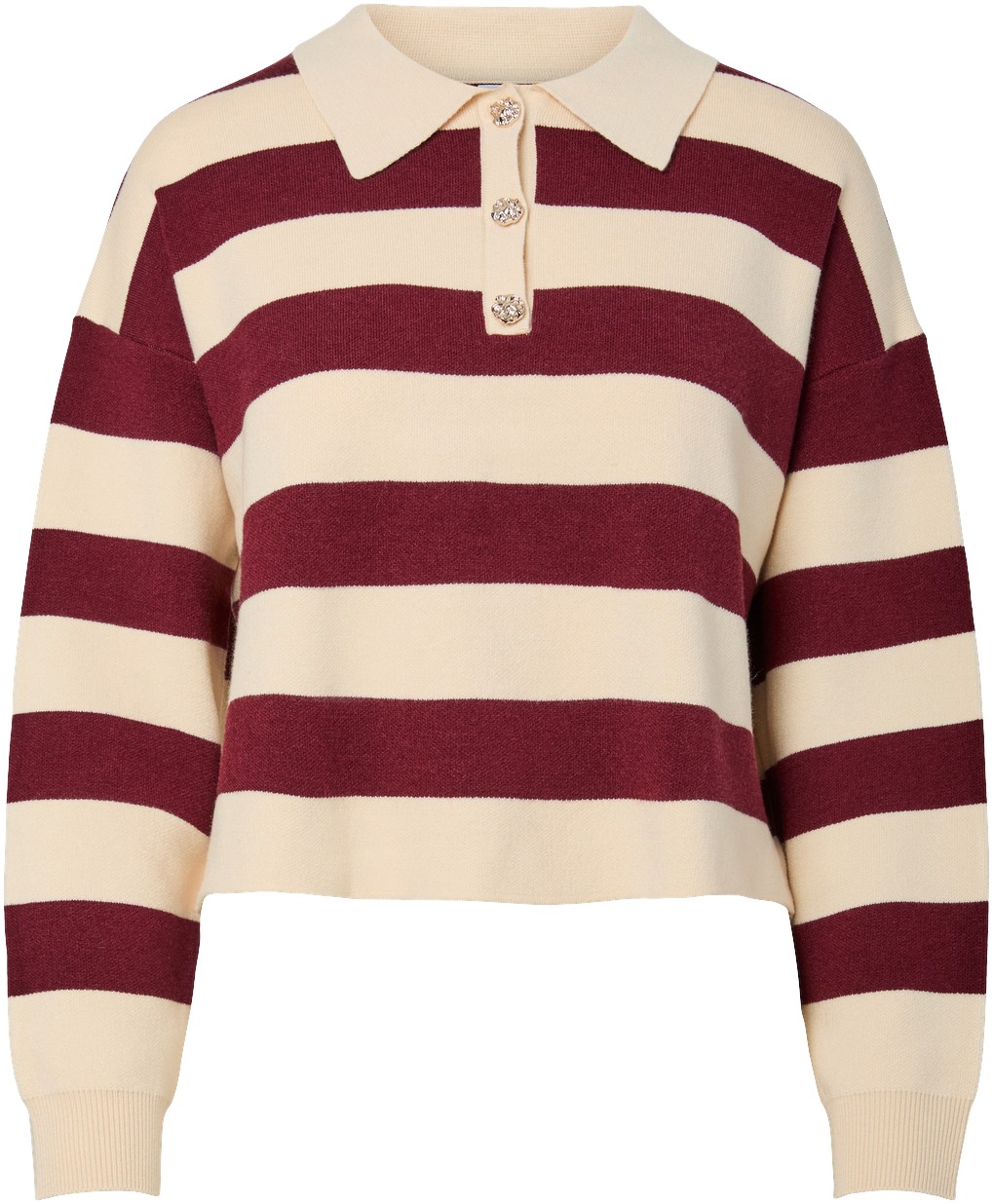 Pcjassy LS Short Polo Knit D2D