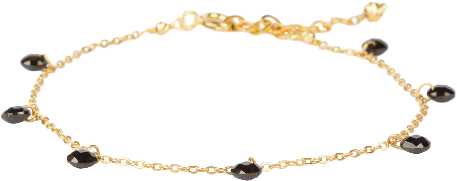 Susan Black Zirconia Bracelet Gold