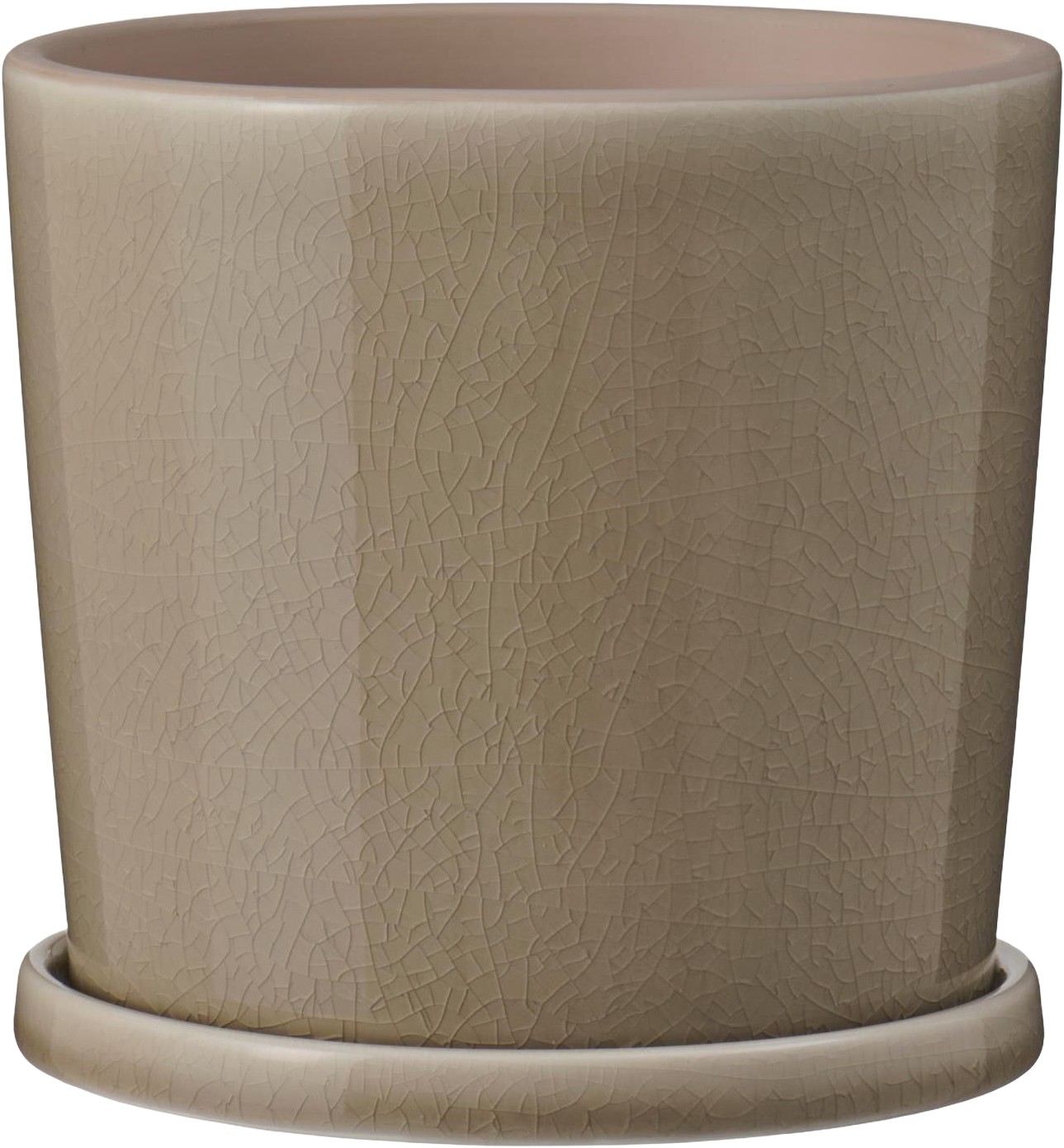 Skjuler M/underskål Krakeleret Glasur Saga Beige