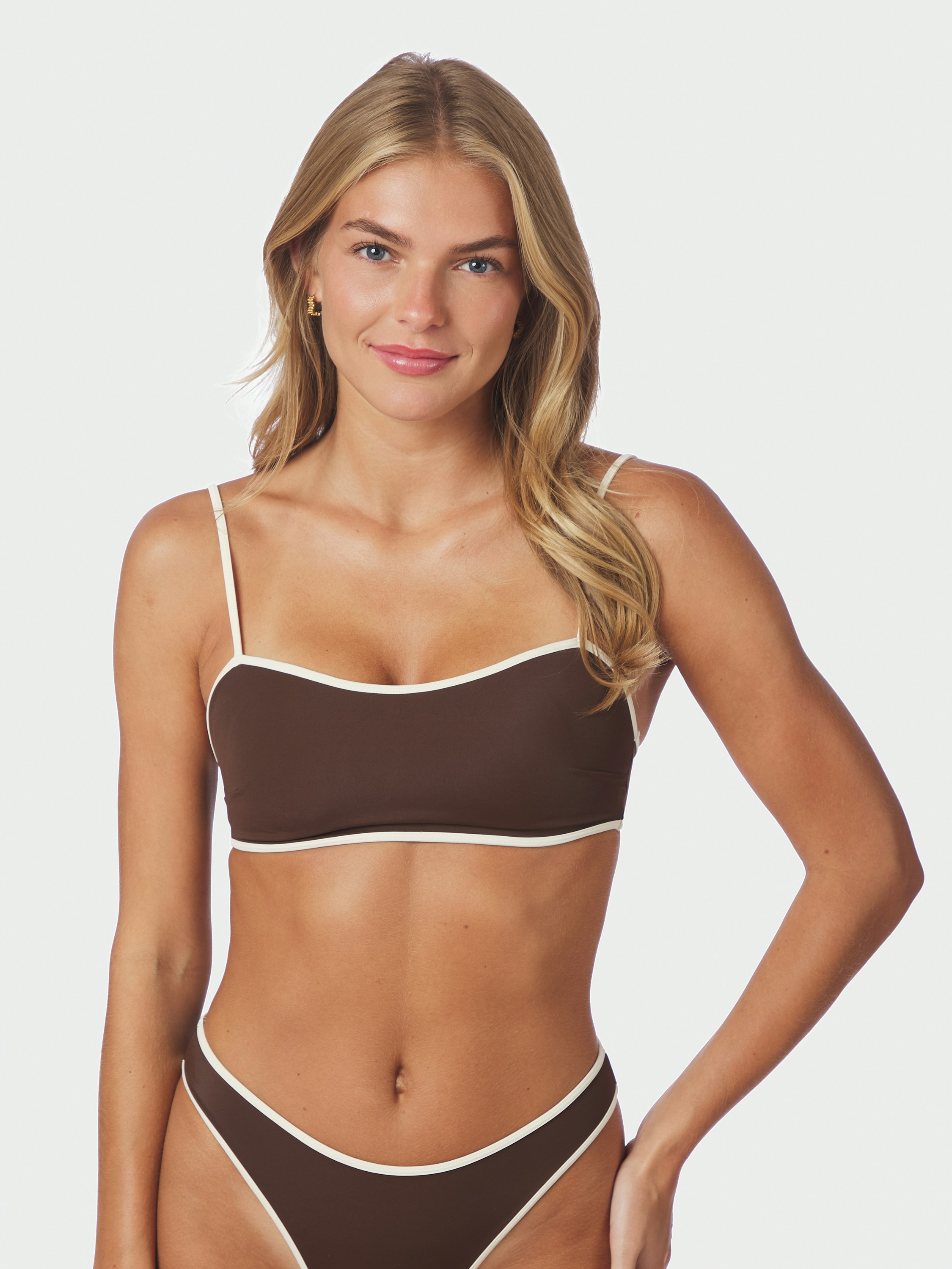 Fia Solid Contrast Bikini Top