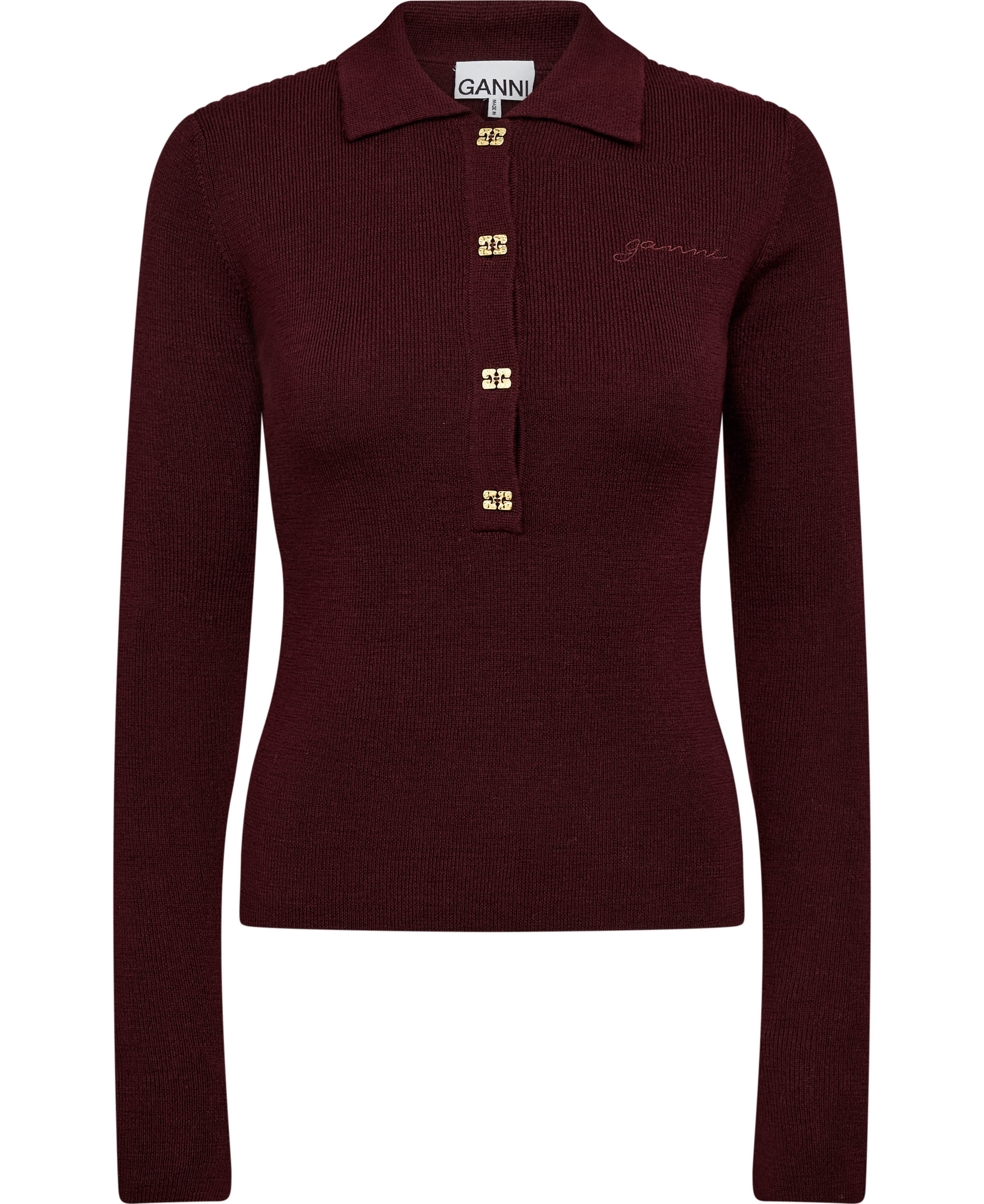 Mini Ribbed Merino Polo