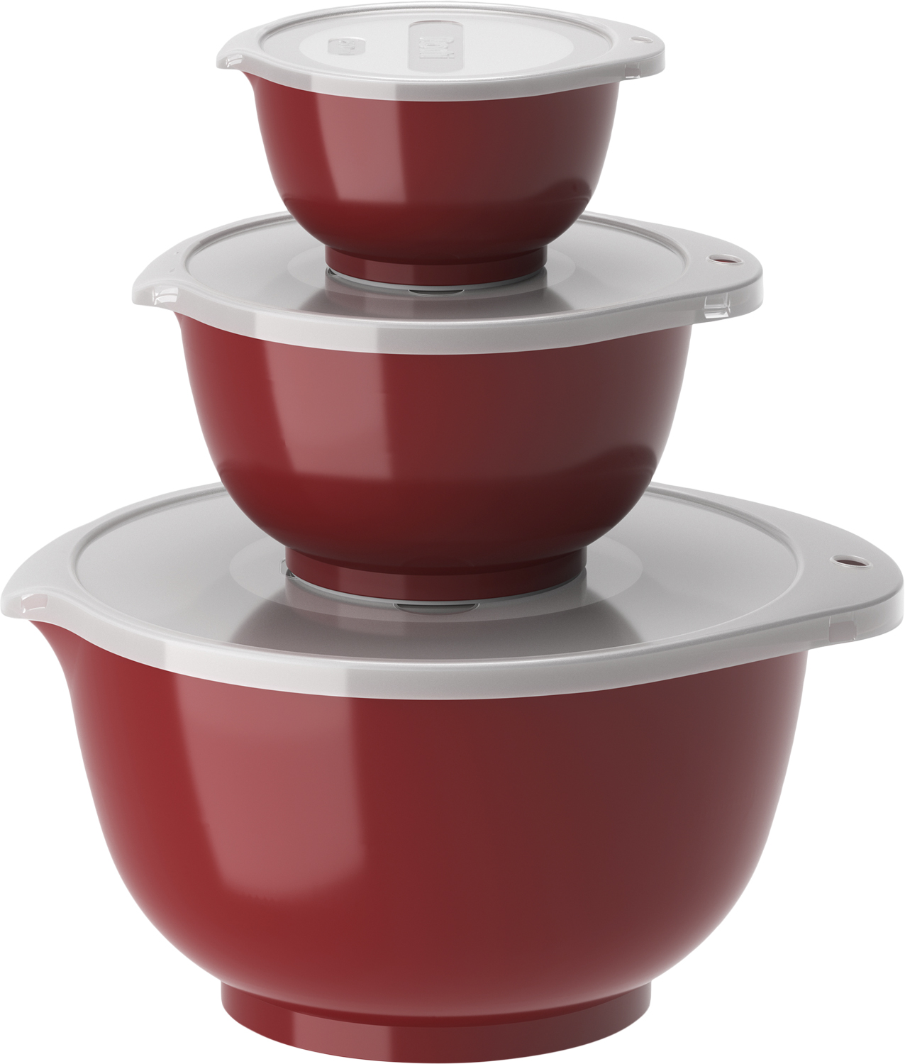 Margrethesæt 6 Dele 0,25 + 0,75 + 3 L Rød