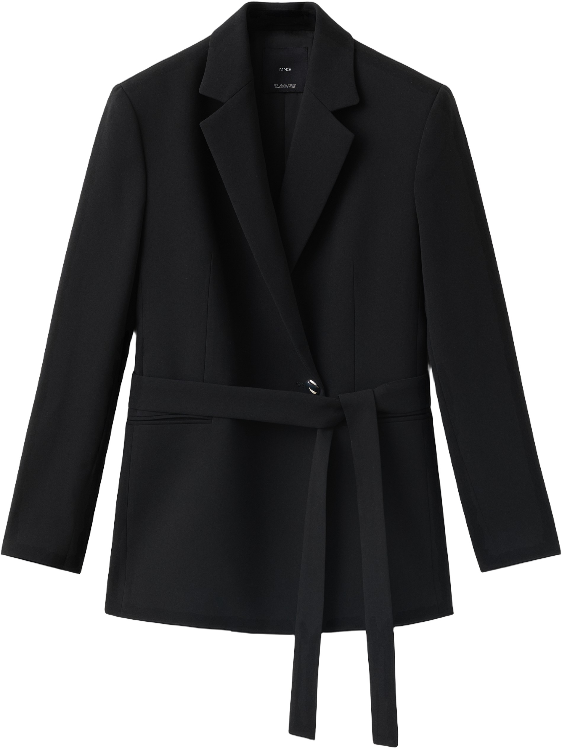 Doublebreasted Belted Suit Blazer