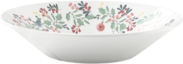 GC Cottage Skål É19 cm Hvid m. Deko