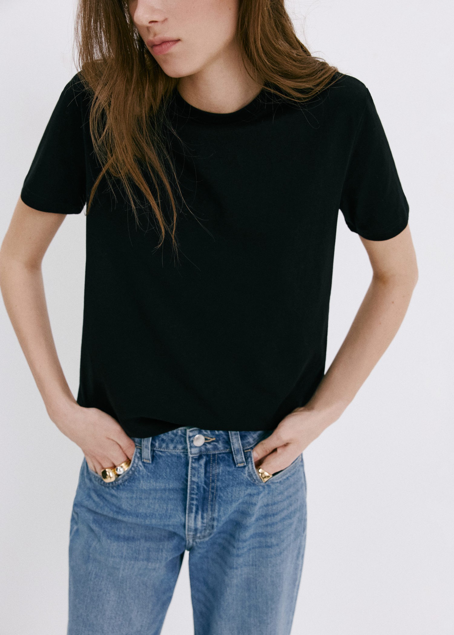 Rounded Neck Cotton Tshirt