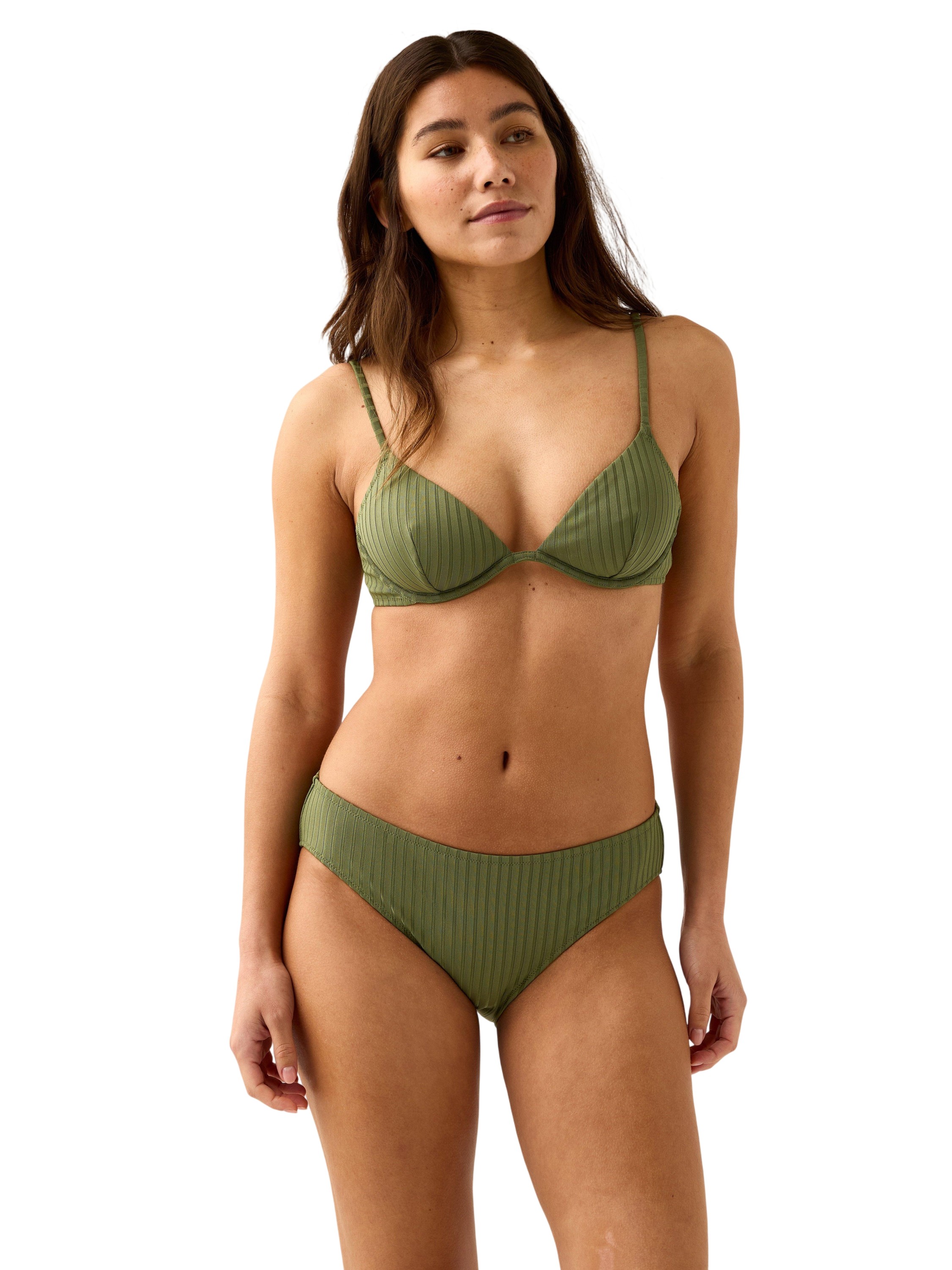 Unpadded Bikini bra in Ribbed Fabri - Køb til DKK 139 - Spar 29%
