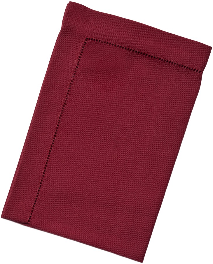 Rød Serviet med Hulsøm