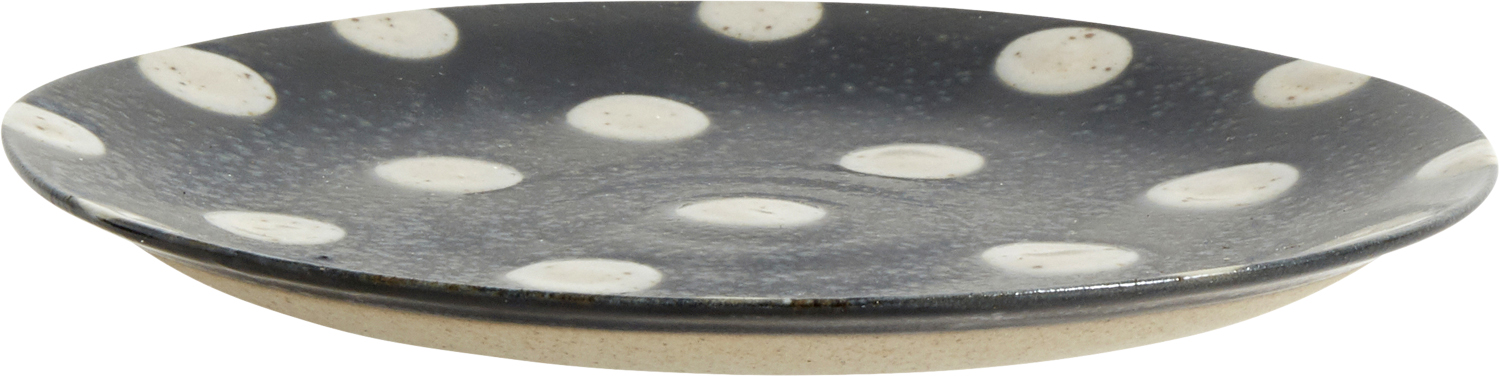 Grainy Saucer/cake Plate, Dark Blue/sand