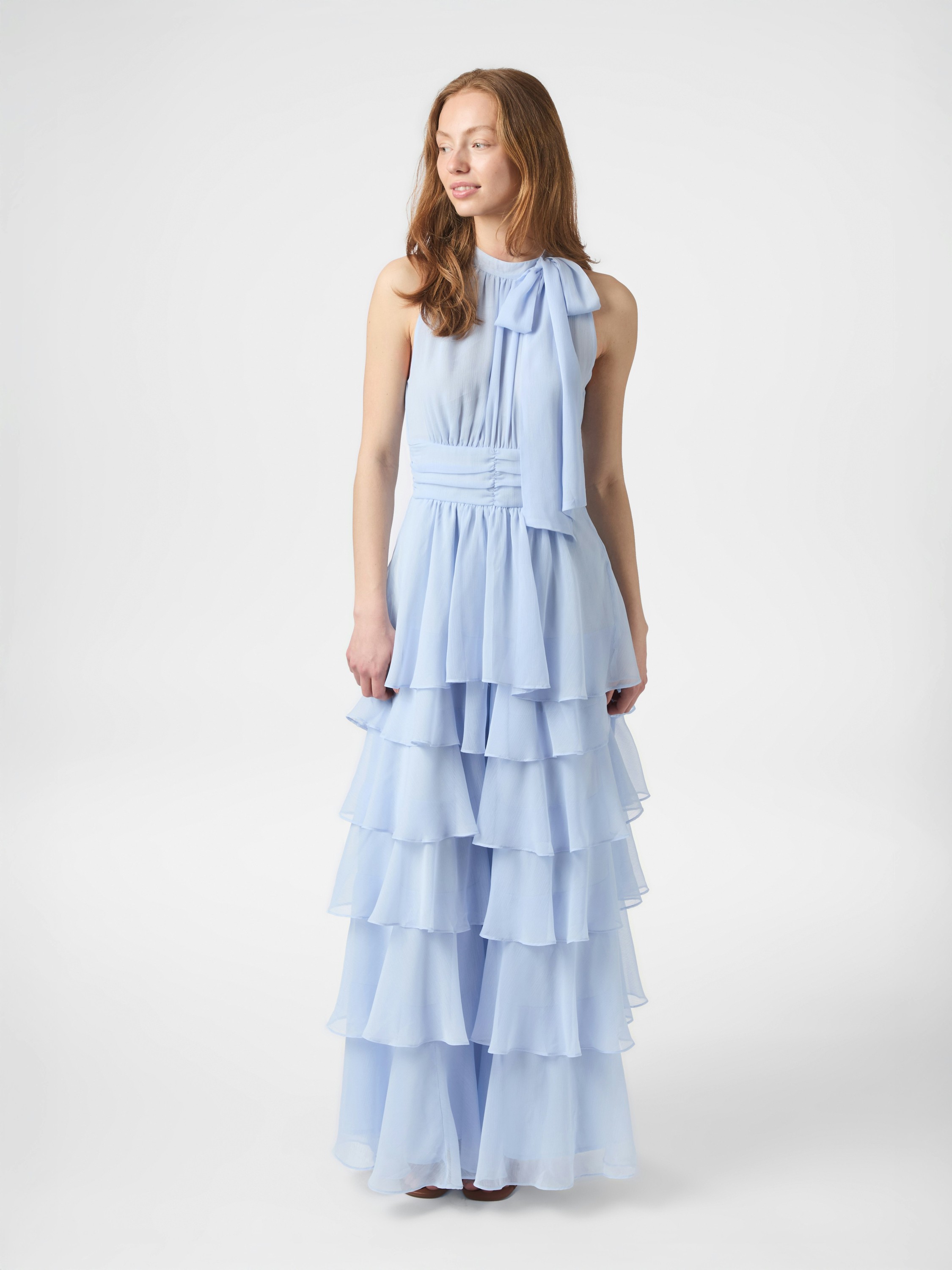 Marli Solid Chiffon Dress