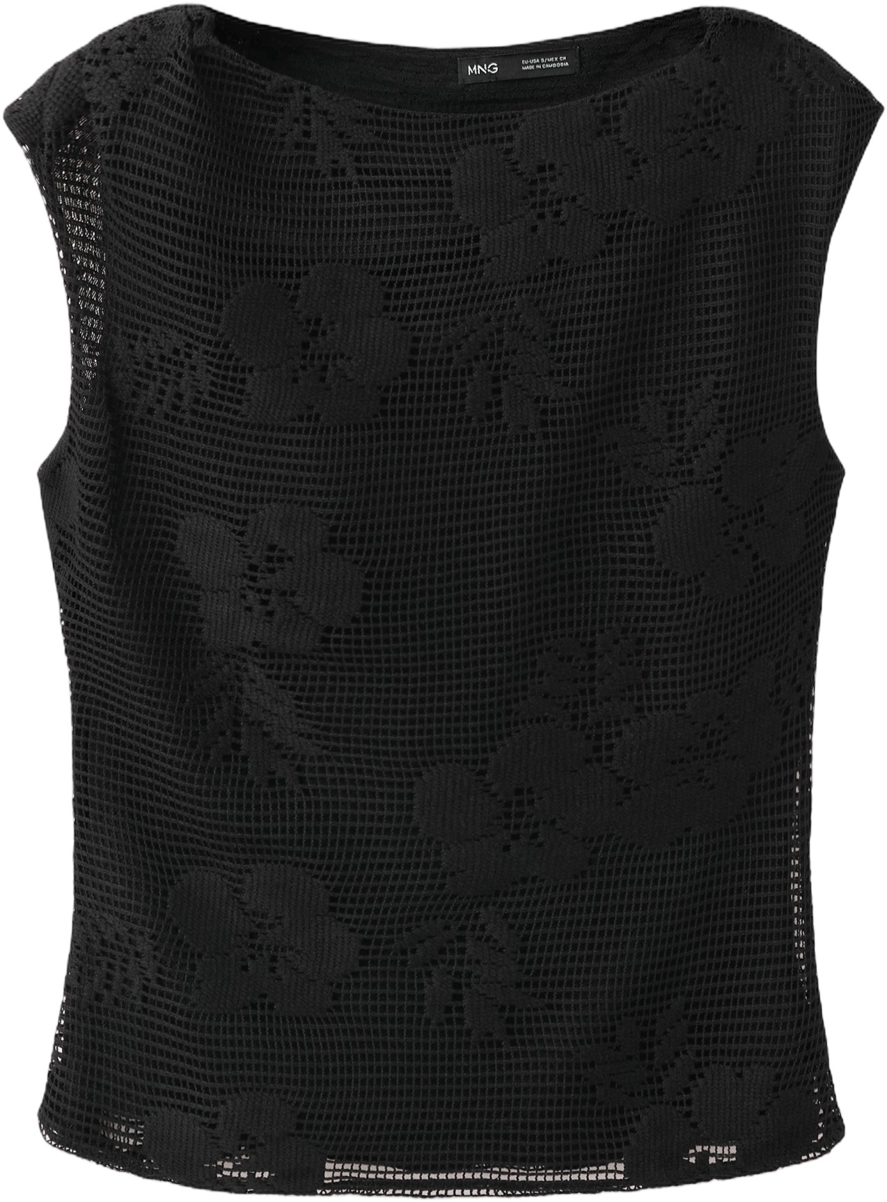 Asymmetric top With Floral Embroide