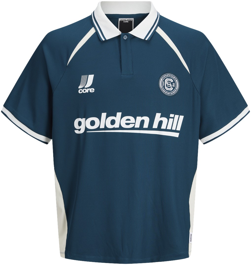 Jcoclub Ribbed Football Polo SS JNR