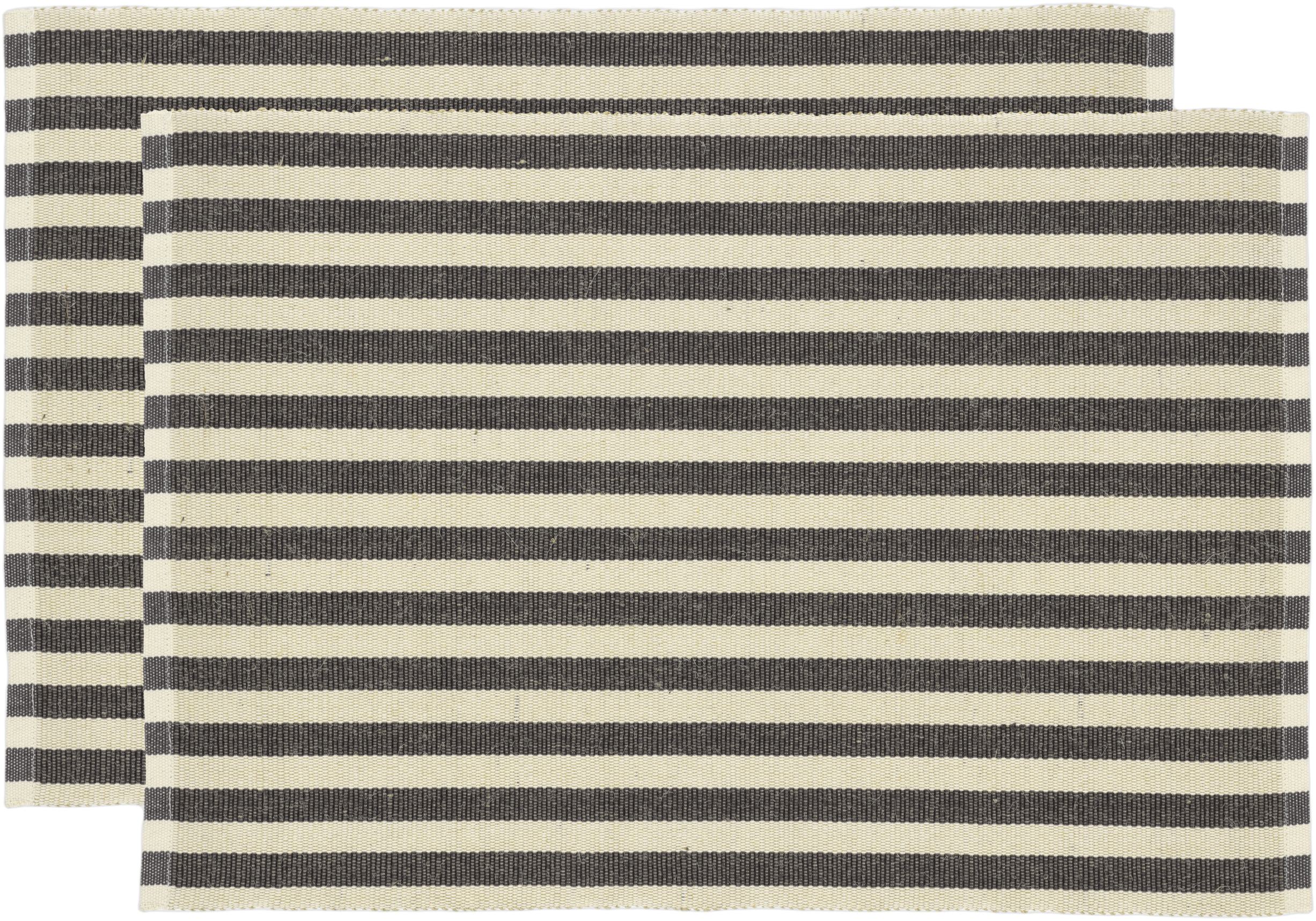 Dækkeserviet 33x48 2pk Statement Stripe Ash
