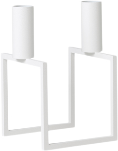 Line Candle Holder White