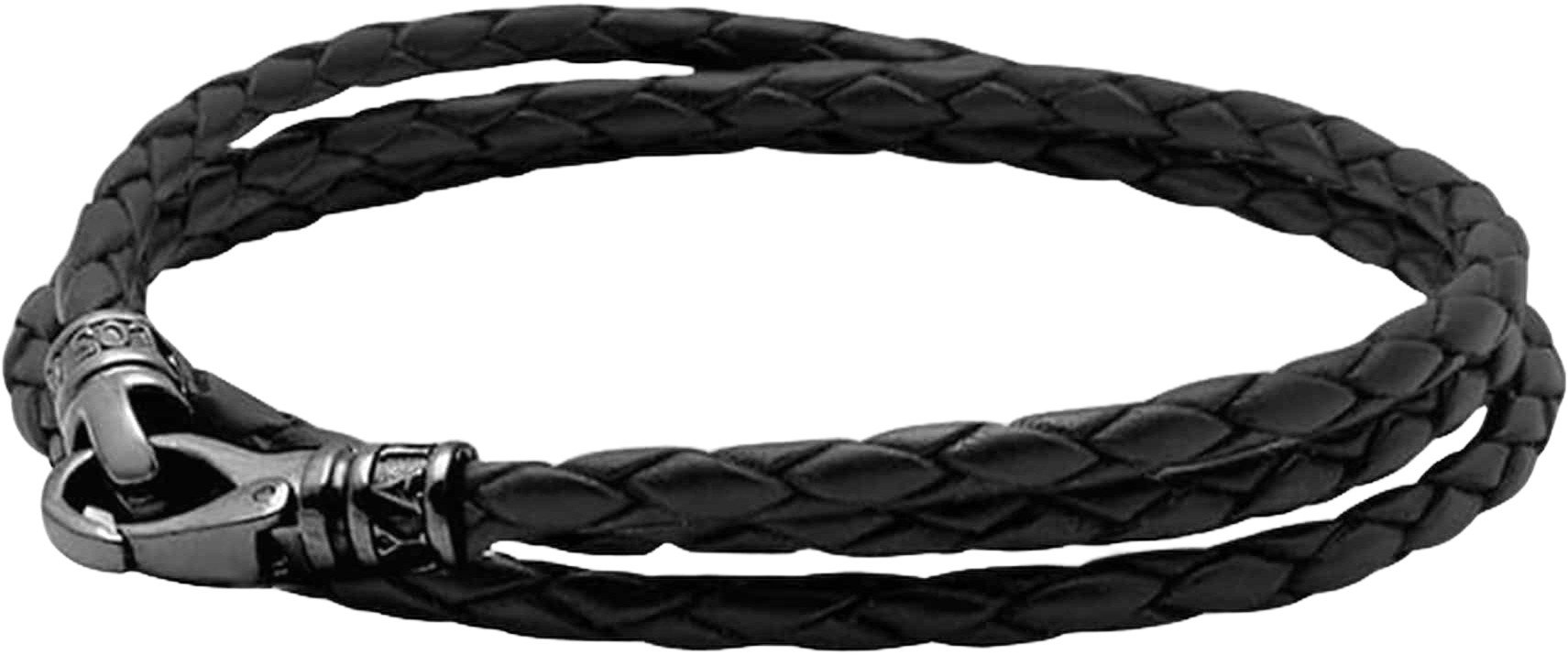 Nialaya Men's Black Wrap Around Leather
