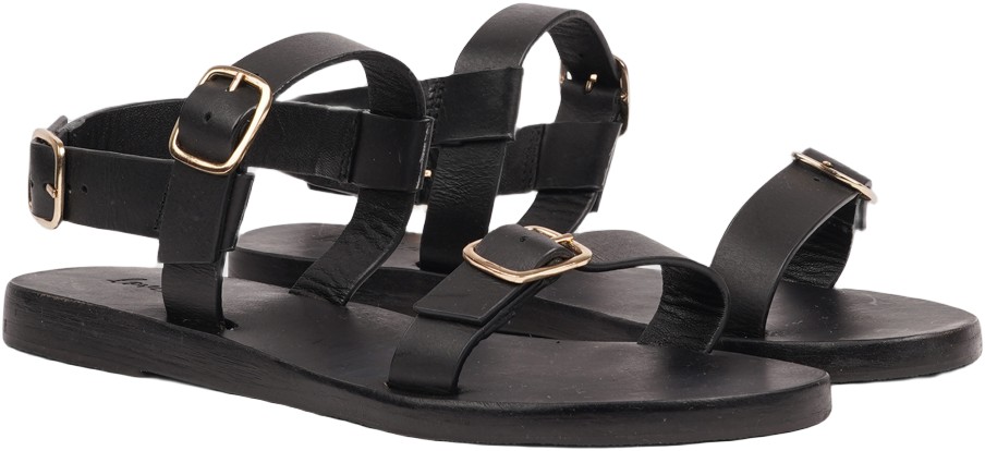 Giglio Adjustable Leather Sandal W/ Heel Strap