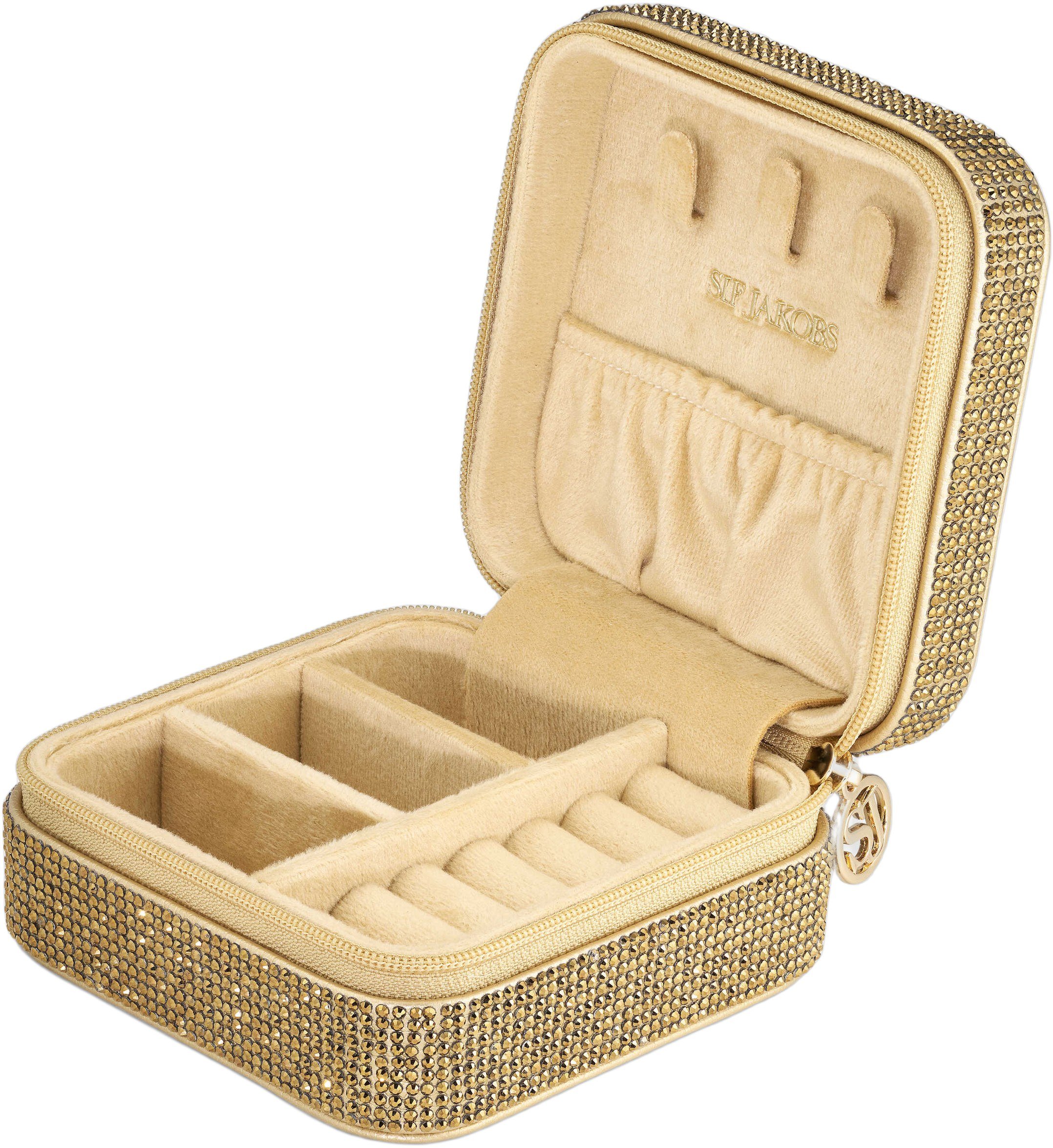 Sparkly Gold Jewellery Travel BOX