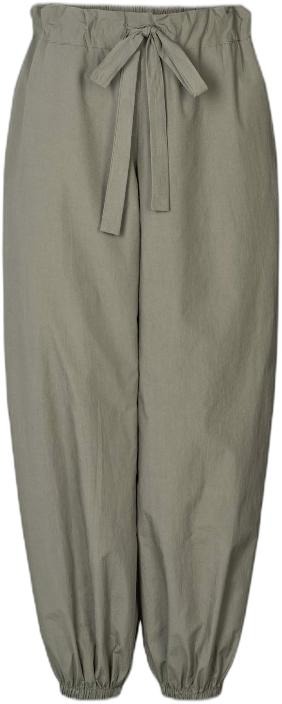 Poplin Gathered Pants Iridi