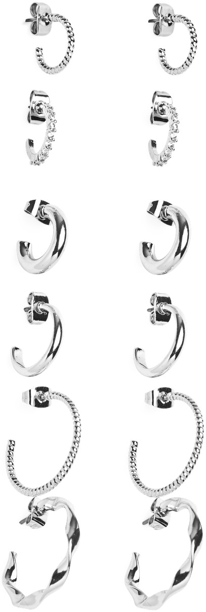 Pcdiona Hoop Earrings 6pack