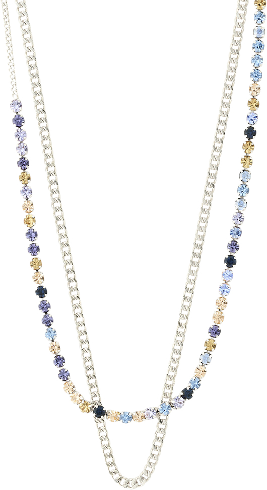 Reign Halskæder, 2i-ét sæt, Sølvbe