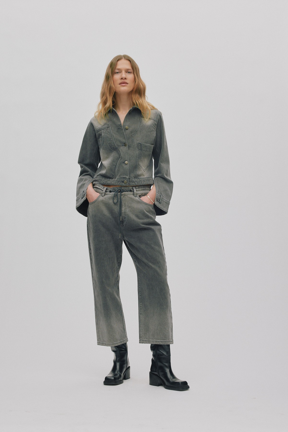 Grey Denim Jacket Janny