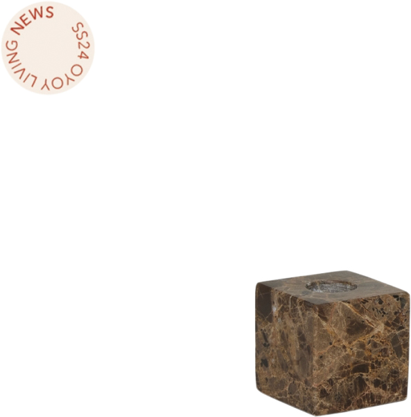 Savi Square Marble Candleholder Low