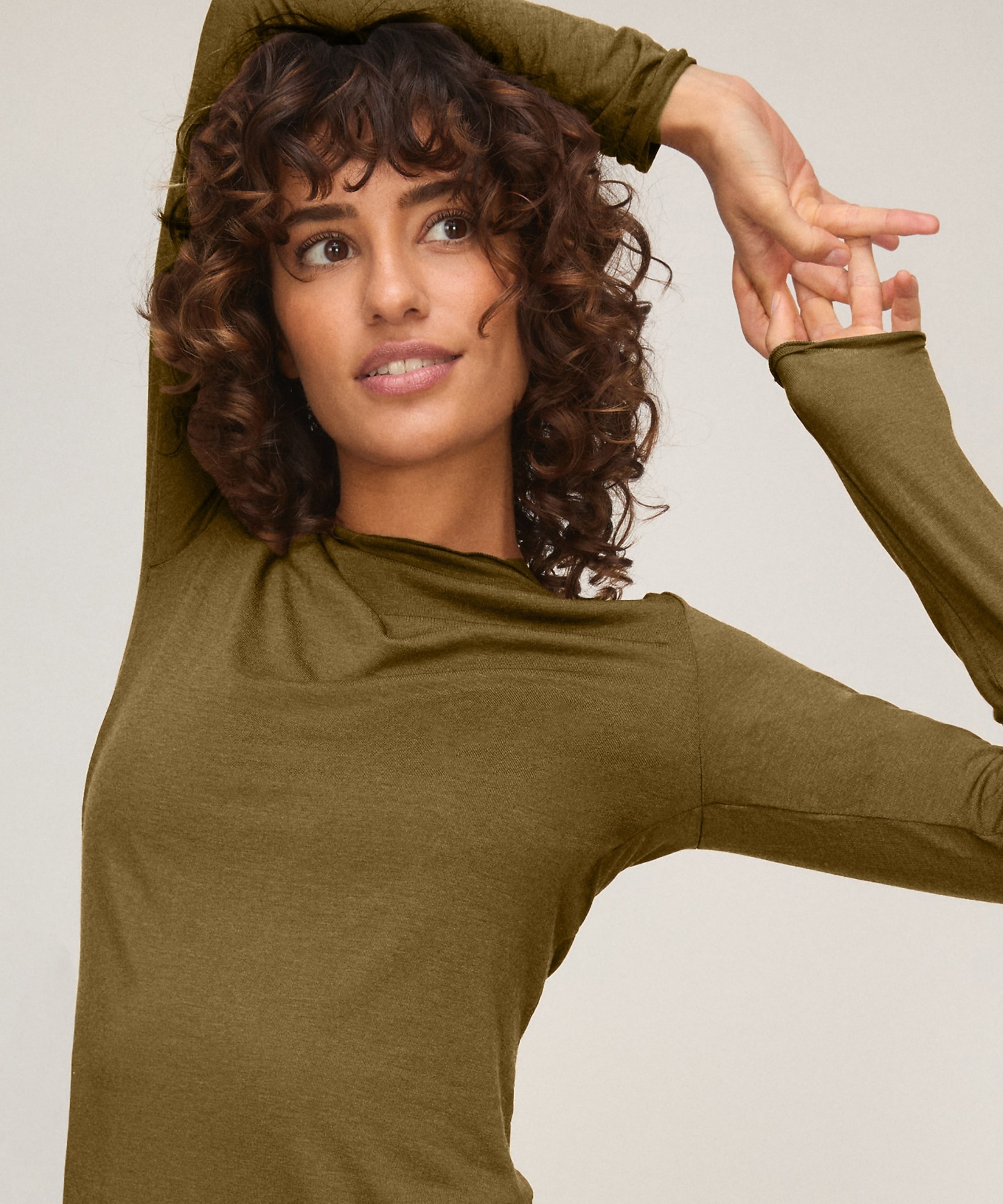Super Soft Boatneck Shirt With Cashmere