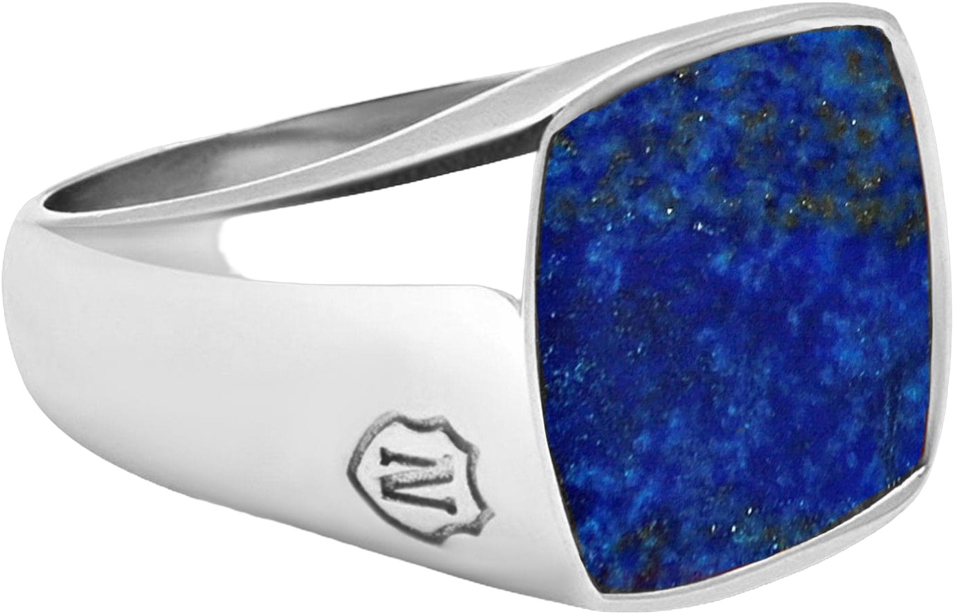 Men’s Silver Signet Ring With Blue Lapis