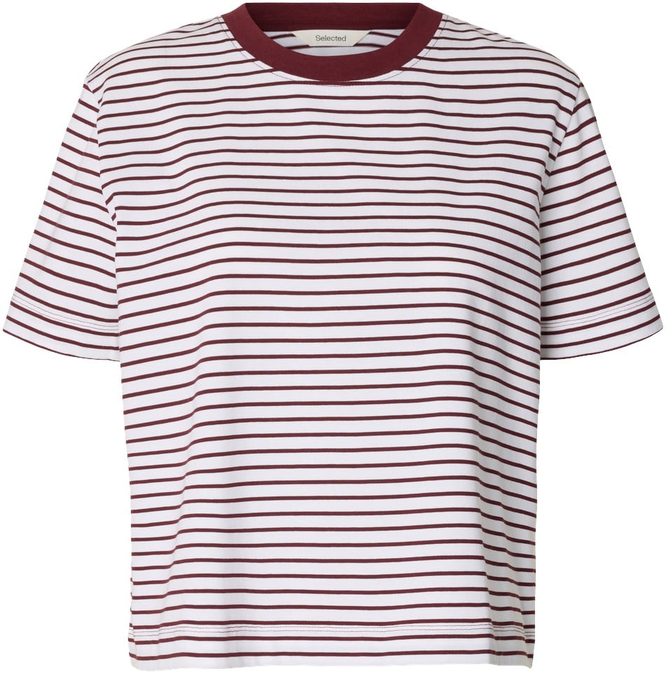 Slwessential SS Striped Boxy TEE NO