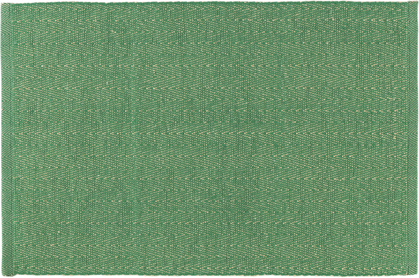 Herringbone Dækkeserviet 43x30 cm Grøn 82% Bomuld Recycled,