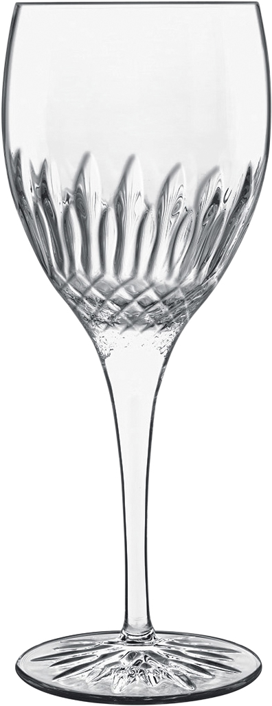 Diamante 4 Stk Hvidvinsglas 38 Cl ø8 5cm H21 Fra Luigi Bormioli