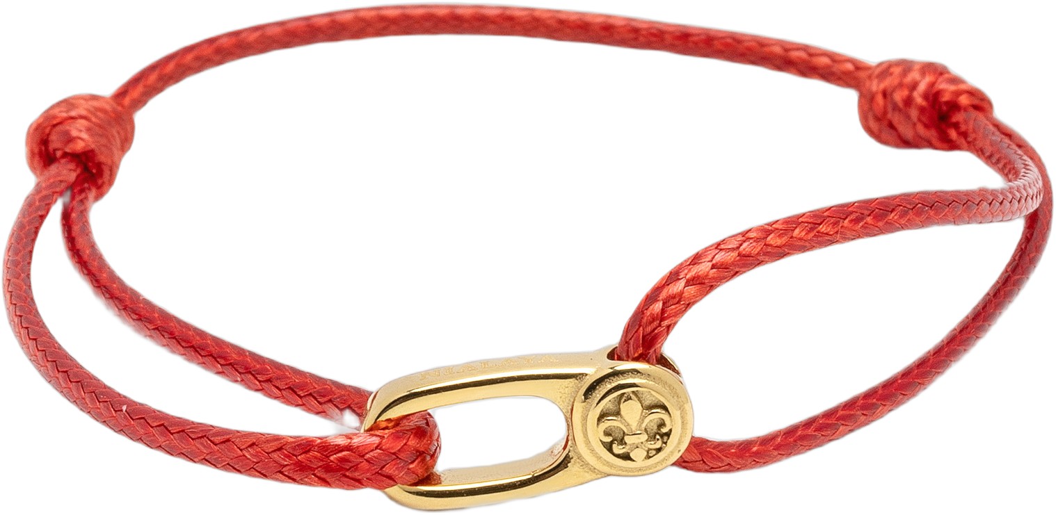 String Bracelet With Gold Hook