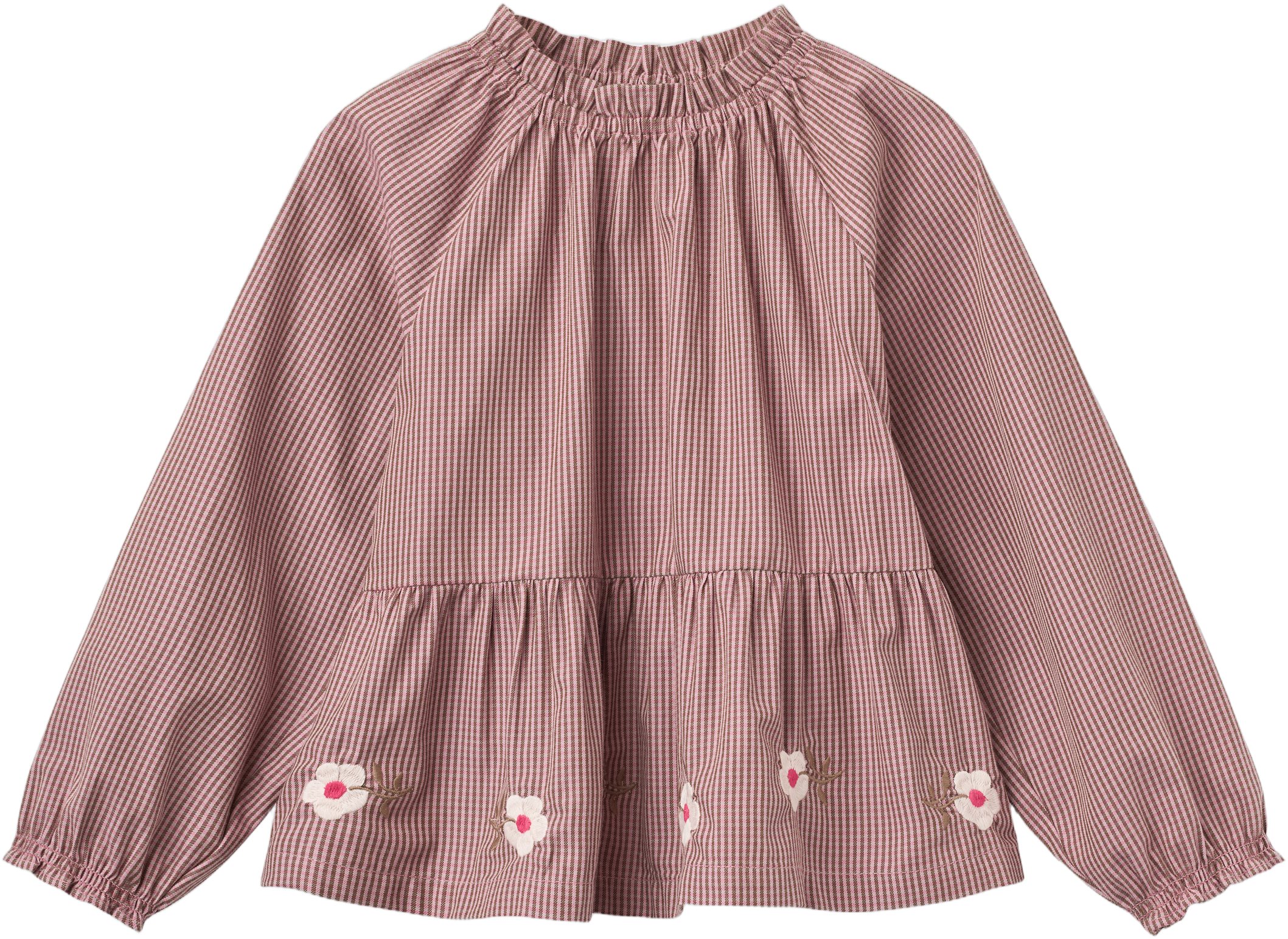 Blouse w. Flower Embroidery