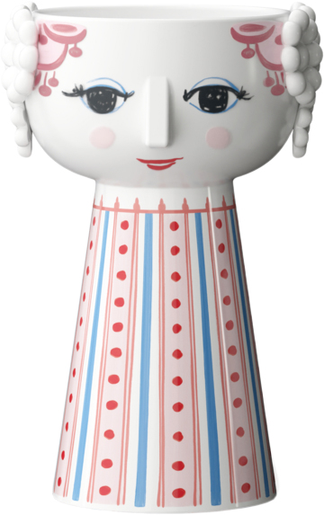 Eva Lysestage H14 cm Støvet rød