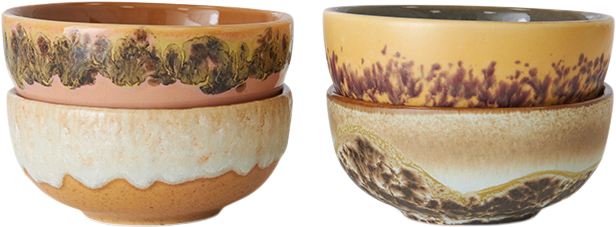 70s Ceramics XS Bowls Marine set of 4