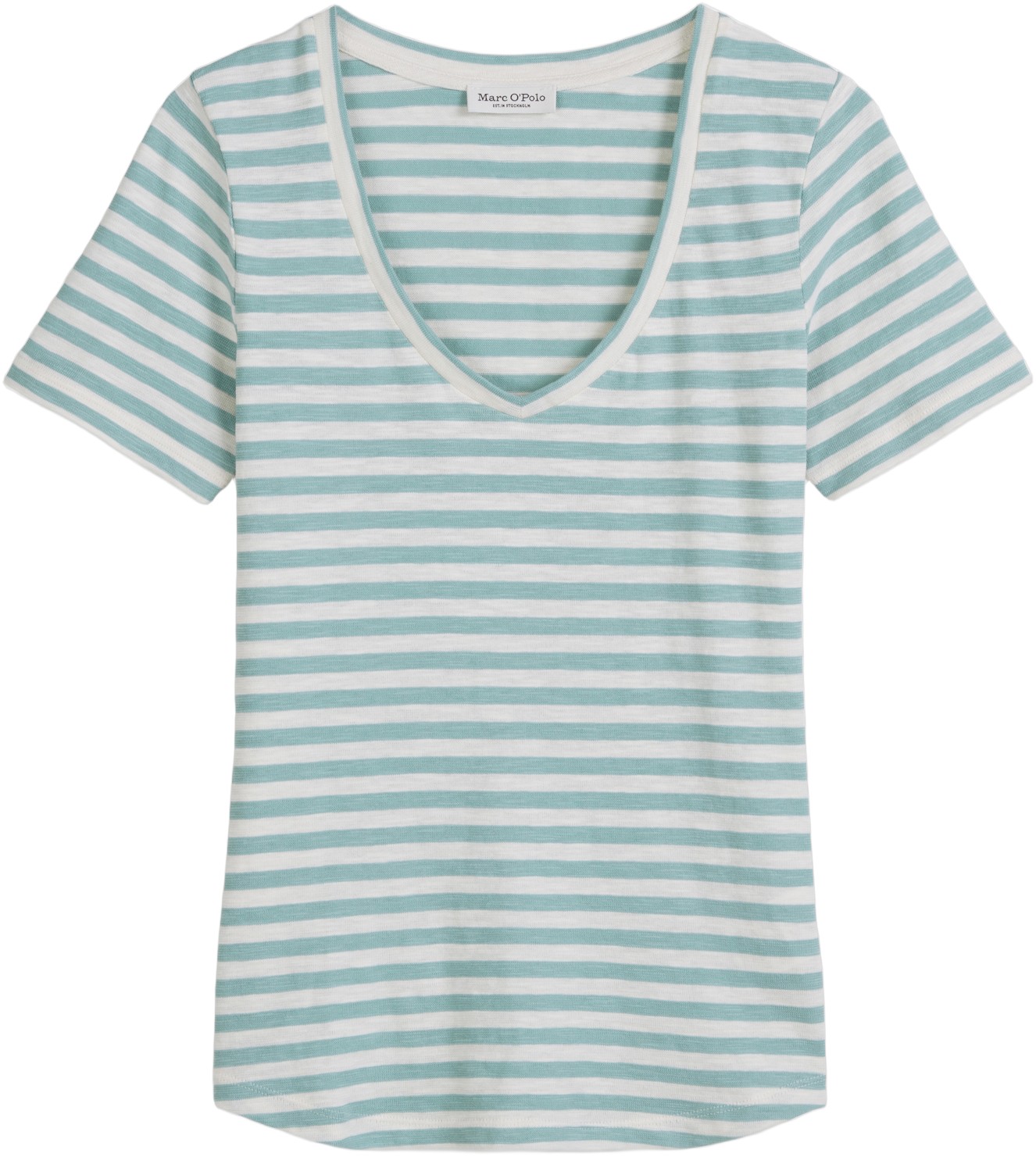Tshirt, Short Sleeve, V-neck, Stri