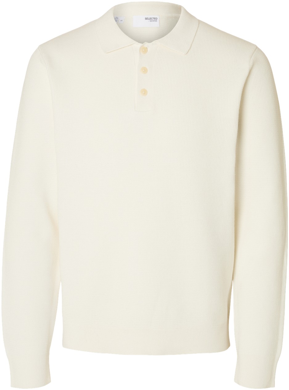 Slhdane LS Knit Structure Polo Neck